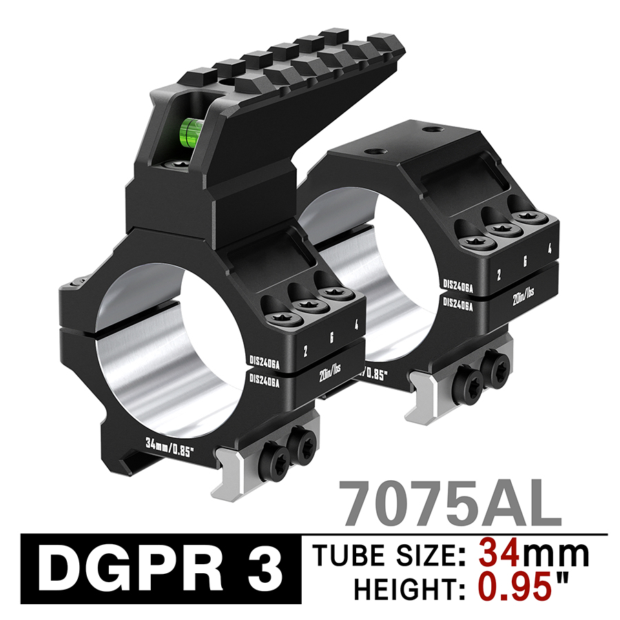7075 Aluminium Scope Mount  Scope with Levels Ring and Rail
