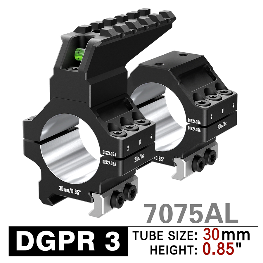 7075 Ring Mount  with Levels Ring and Rail