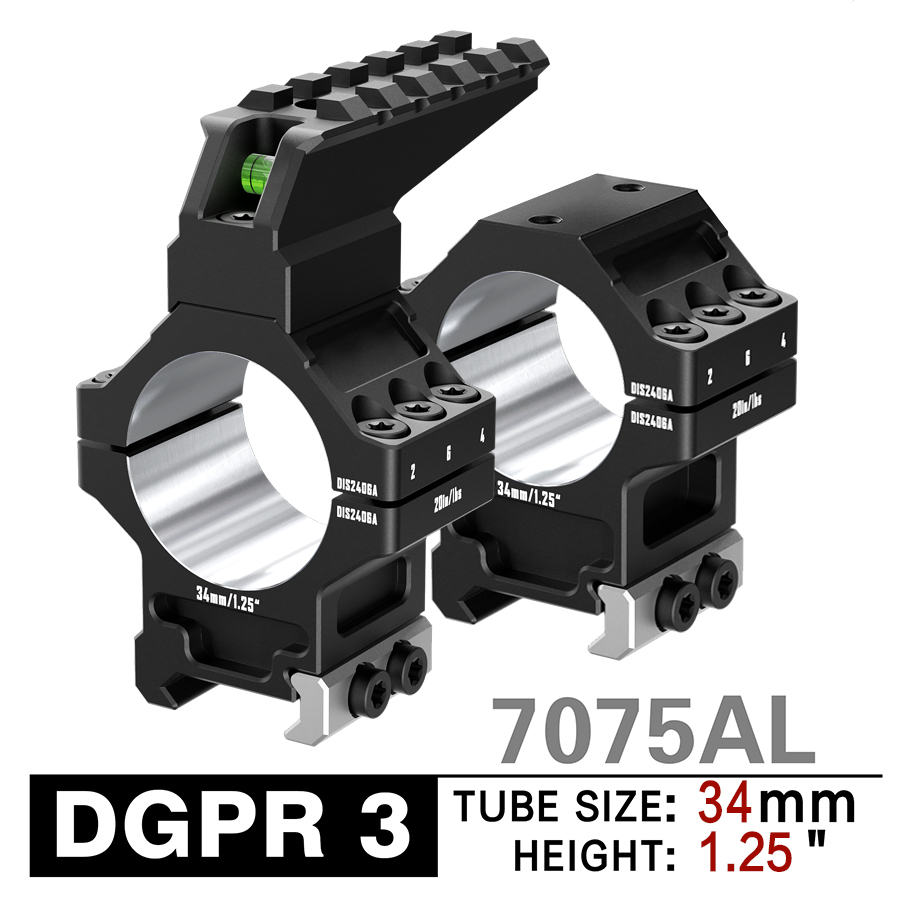 7075 Ring Mount  with Levels Ring and Rail