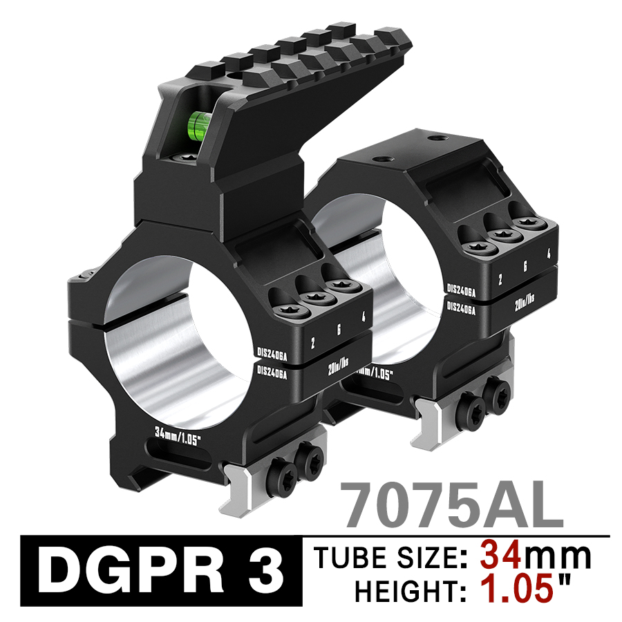 7075 Ring Mount  with Levels Ring and Rail