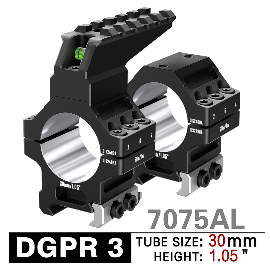7075 Ring Mount  with Levels Ring and Rail